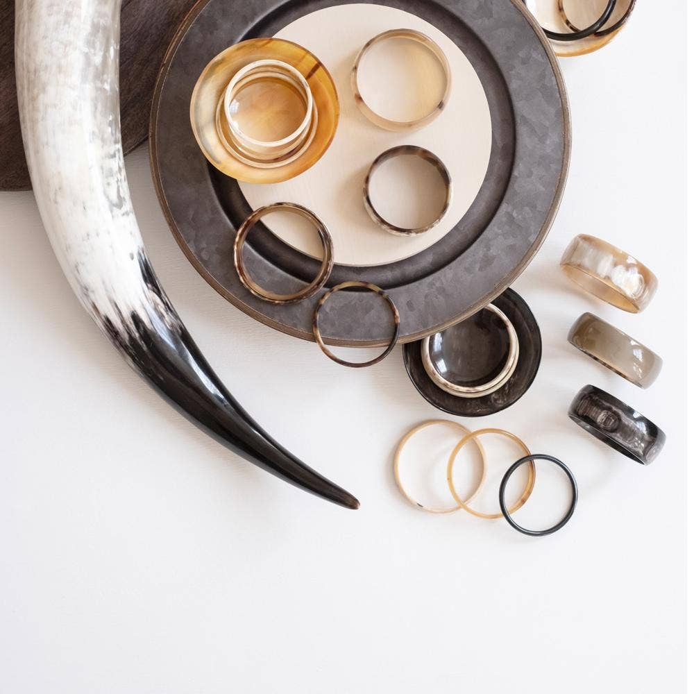 Maadili Collective: Horn Bangle - Thin