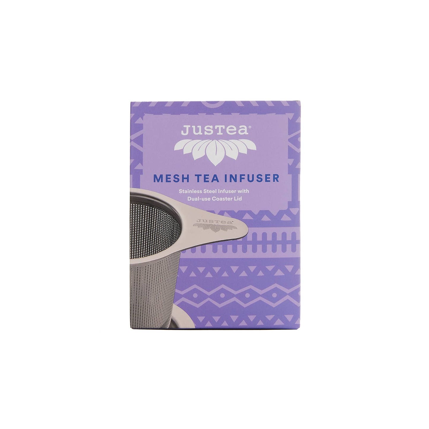 JusTea: Tea Infuser with Dual-use Coaster Lid - Tea Steeper Strainer