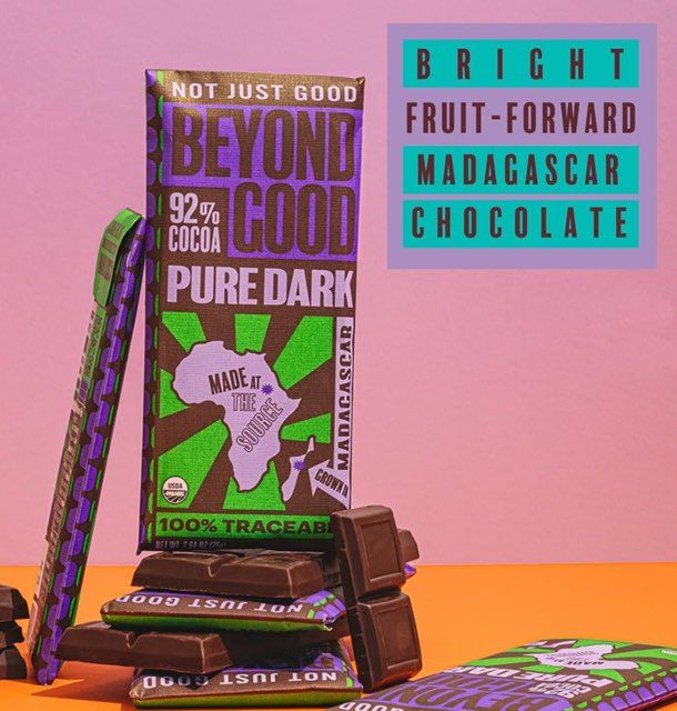 Beyond Good 92% Cocoa Pure Dark Chocolate Bar Grown In Madagascar- 2.64 oz