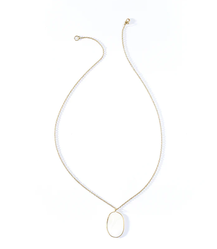 Matr Boomie Fair Trade: Dhavala Mother of Pearl Pendant Necklace