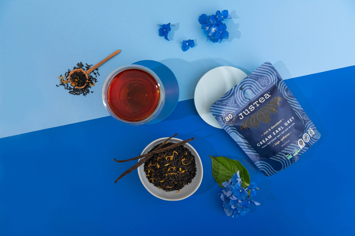 JusTea: Cream Earl Grey Stand-up Pouch - Fair-Trade, Black Tea