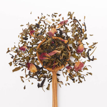 JusTea: Purple Mint Tin with Spoon - Organic, Fair-Trade, Purple Tea