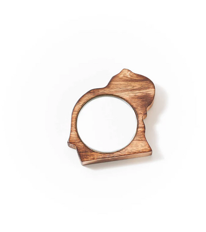 Matr Boomie Fair Trade: Elephant Pocket Mirror - Antique Finish Mango Wood