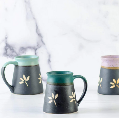 Matr Boomie Fair Trade: Ruhi Teal Ceramic Mug - Handmade, Fair Trade