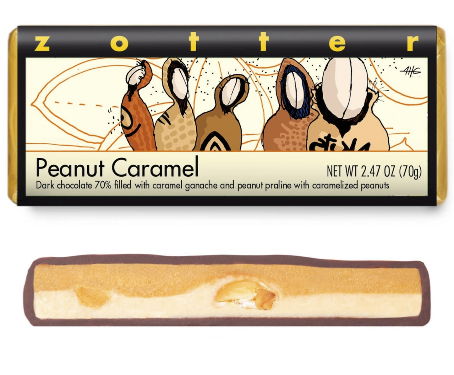 Zotter Peanut Caramel (Hand-Scooped Chocolate)