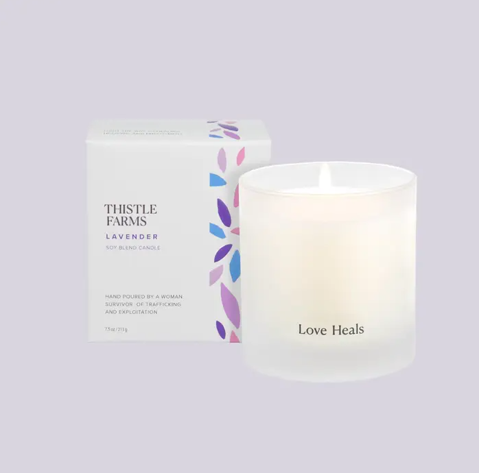 Thistle Farms: Lavender Soy Candle Love Heals Collection